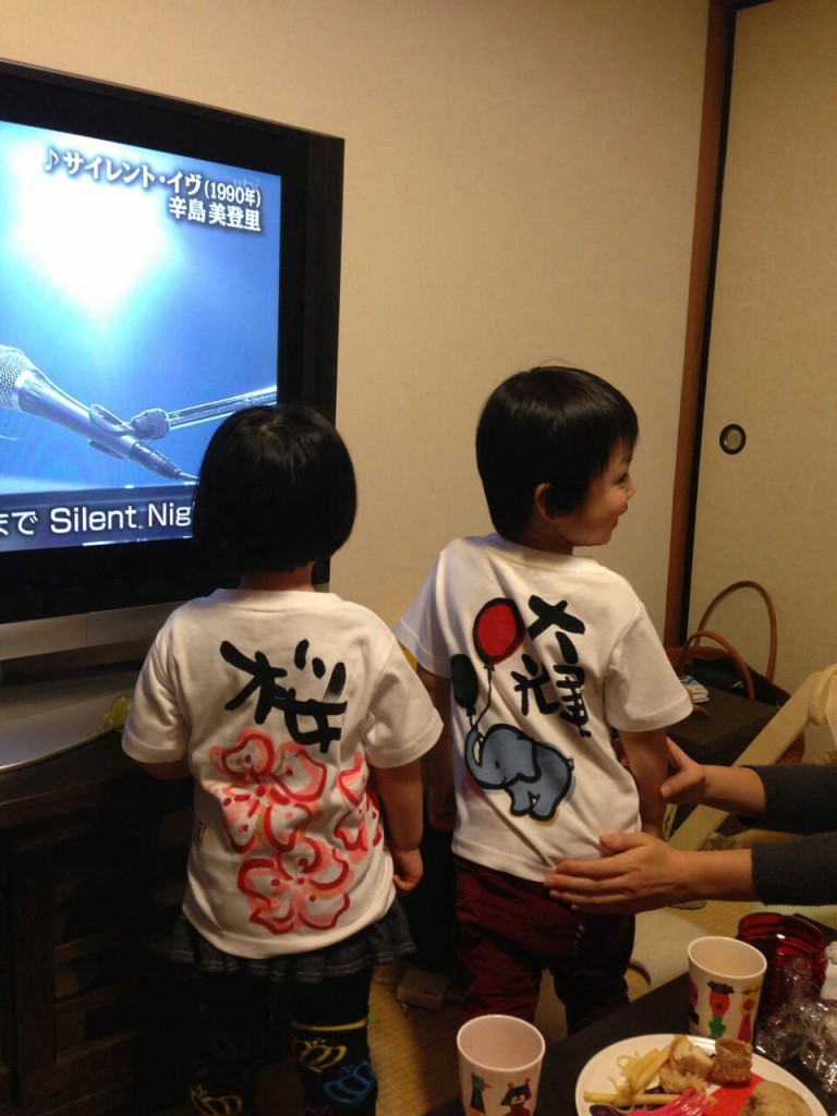 ゾウ&桜tシャツ